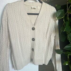 Cozy cream cable knit sweater